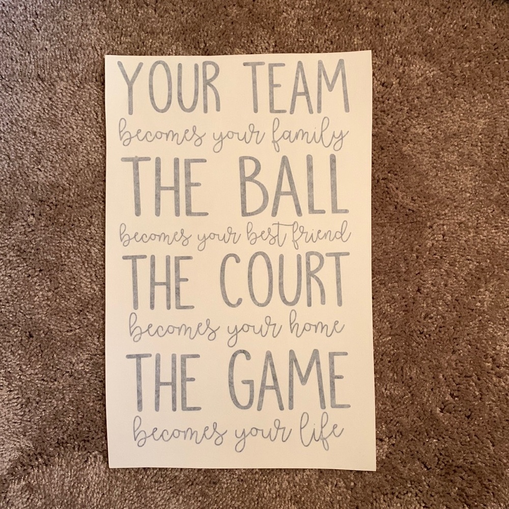 Basketball decor